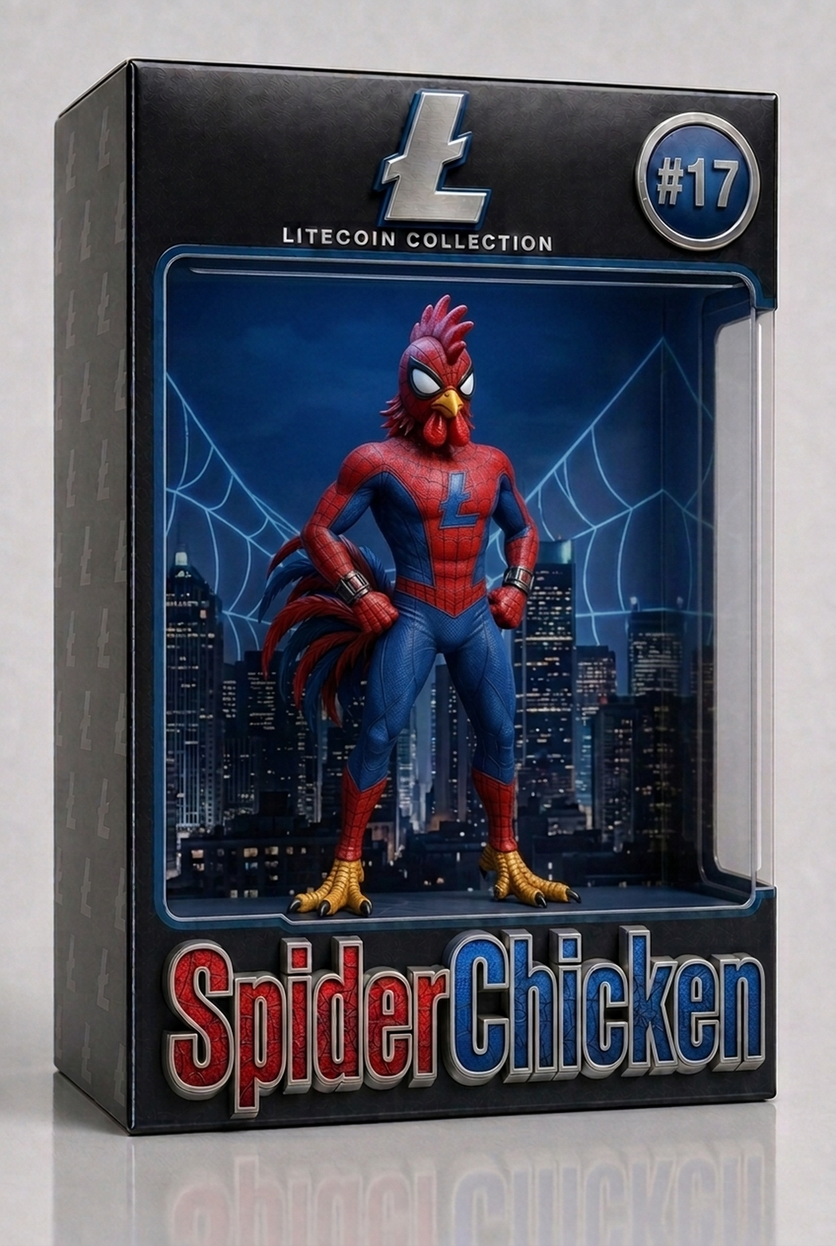 Spider Chicken figurine in box