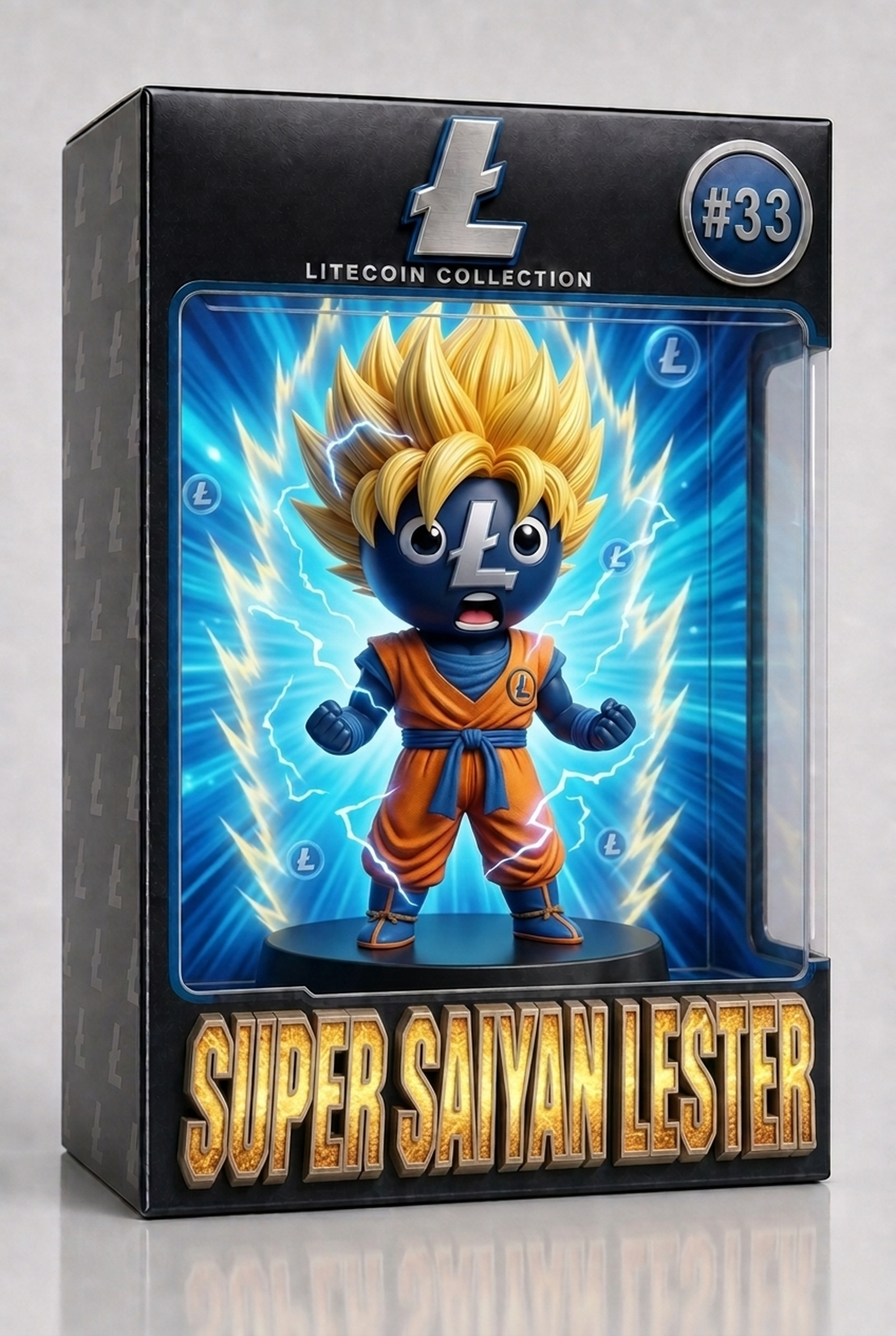 Super Saiyan Lester figurine in box